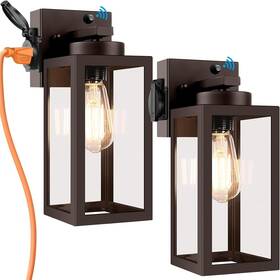 W6011-01-orbsr Bdrofn 2pack Dusk To Dawn Outdoor Light Fixturesoutdoor Wall Lights With Outlet Sensorb