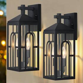 W6020-02-bk Bdrofn 2 Pack 16 Inch Large Outdoor Wall Light Black Fixture With Cylindri W6020-02-bk Bdrofn 2 Pack 16 Inch Large Outdoor Wall Light Black Fixture With Cylindri