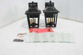 A272-1m Beionxii See Notes Outdoor Wall Lights Black Cast Aluminum 2 Pack