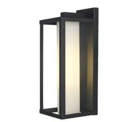 51461-bk Bel Air Lighting Adler 16 Inch 1-light Black Outdoor Wall Light Fixture With Clear Frosted Glass