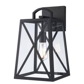 Bal-230 Bel Air Lighting 1 Light Black Outdoor Wall Fixture With Clear Glass