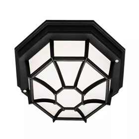 40582bk Bel Air Lighting Benkert 11 In. 1-light Black Outdoor Flush Mount Ceiling Light