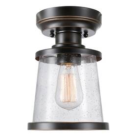 Gecf28036orb Bellevue Gecf28036 Wolfe 1 Light 7 Inch W Semi-flush Ceiling Fixture - Bronze