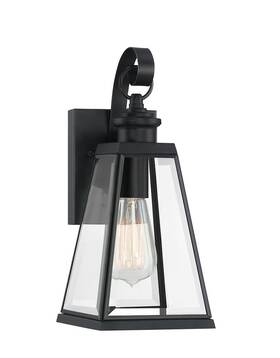 Mvws6766mbk Bellevue Qzws6766 Rusk 14 Inch Tall Outdoor Wall Sconce - Black