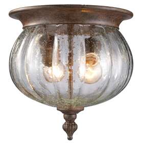 Zcf19133wbrz Bellevue Zcf19133 Anallese 2 Light 10 Inch W Flush Mount Outdoor - Bronze