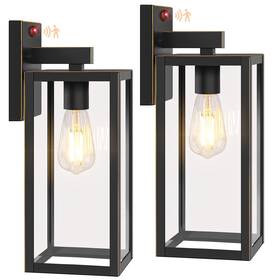 A925 Beslowe Upgraded Motion Sensor Outdoor Wall Lights 15 Inch Dusk To Dawn Porch Out