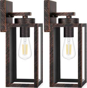 B04013p Beslowe 2pk -bn 2-pack Waterproof Outdoor Wall Lanterns With E26 Sockets Brown B04013p Beslowe 2pk -bn 2-pack Waterproof Outdoor Wall Lanterns With E26 Sockets Brown