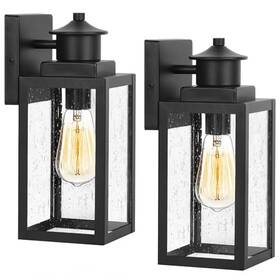 B05068pb2pk-bk Beslowe Outdoor Wall Lights Exterior Lighting Fixtures Mount 2-pack - Black