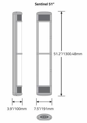 32-5155-ms Betacalco Sentinel 51 Inch Led Exterior Wall Sconce Light Fixture 3000k Silver 7.5 W 32-5155-ms Betacalco Sentinel 51 Inch Led Exterior Wall Sconce Light Fixture 3000k Silver 7.5 W
