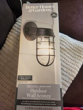 Better Homes & Gardens 810665022145 And Outdoor Wall Sconce Bronze Missing Mounting Bracket