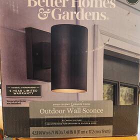 Bh5336179061234 Better Homes & Gardens Outdoor Wall Sconce And Birch Colony Bronze Finish In Box
