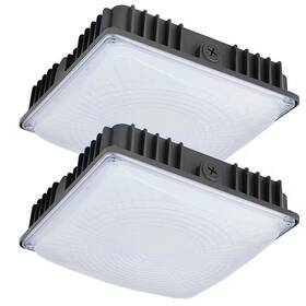 Bieuoram 445029740743 350-watt Equivalent Integrated Led Bronze Canopy Light Fixture 5000k Outdoor Fl Bieuoram 445029740743 350-watt Equivalent Integrated Led Bronze Canopy Light Fixture 5000k Outdoor Fl