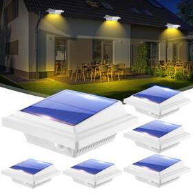 6er-bnb Billion Duo Gutter Lights 40 Led Solar Patio Decor Deck Outdoor Waterproof