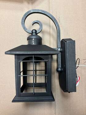 Binsalestore 046335974449 Home Decorators Collection Brimfield Motion-sensing 14.2 Inch Aged Iron 1-light O