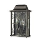 4656801 Black Two-light Mount Fixture Trinity Glass Globe Outdoor Wall Tiffany