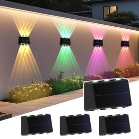 25swl-sx06-4 Bowite Solar Fence Lights Outdoor - 3000/4000/6000k And 8 Rgb Colors Ip65 Waterproof 25swl-sx06-4 Bowite Solar Fence Lights Outdoor - 3000/4000/6000k And 8 Rgb Colors Ip65 Waterproof