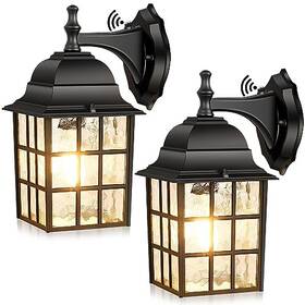 Brightever 008678969551 2-pack Dusk To Dawn Outdoor Wall Light Waterproof 9033-a - Black