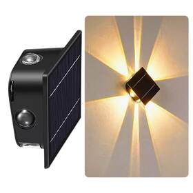 Bictb-255 Brighticonic Solar Fence Lights Outdoor Up And Down 6 Beam Style Light