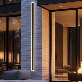 Briignite 445046545536 1-light 60 Inch Black Modern Integrated Led Outdoor Wall Light Waterproof Porch Briignite 445046545536 1-light 60 Inch Black Modern Integrated Led Outdoor Wall Light Waterproof Porch