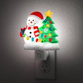 Briignite Brnl02503us Snowman Christmas Tree Night Light 5000k 1 Pack White