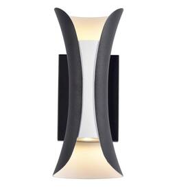 Ca1937-w C Cattleya 2-light Black And White Led Outdoor Wall Sconce