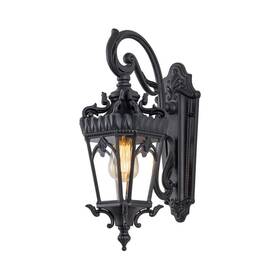 Ca2132-w C Cattleya 1-light Matte Black Die-cast Aluminum Outdoor Wall Lantern Sconce