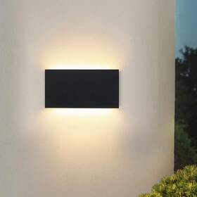 Ca2228-w C Cattleya 2-light Black Hardwired Aluminum Led Outdoor Wall Lantern Sconce