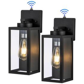 Ca2240-2w C Cattleya 1-light Matte Black Dusk To Dawn Hardwired Outdoor Wall Lantern Sconce With