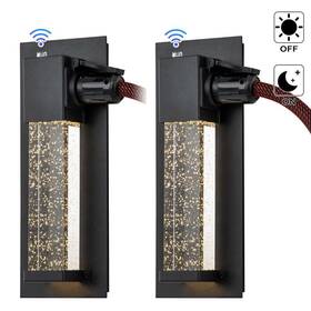 Ca2310-2w C Cattleya Matte Black Dusk To Dawn Led Outdoor Wall Light With Outlet And Clear Ca2310-2w C Cattleya Matte Black Dusk To Dawn Led Outdoor Wall Light With Outlet And Clear