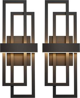 Caiselee 445006855811 20 Inch Led Modern Outdoor Wall Lights 3000k Up Down Exterior Lighting Fixtures