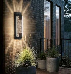 Camuucci 445021698646 15.7in Modern Duak To Dawn Outdoor Light Outside Sconce Waterproof Porch Patio
