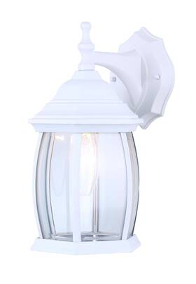 Iol12 Canarm 062345138190 Outdoor Wh 1 Bulb Downlight Clear Bevelled Glass 100w Type A 6 .25
