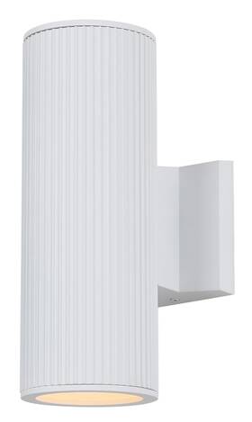 Canarm 062345506012 Rexton 2 Lt Contemporary Outdoor Wall Lantern White Finish Up Down Light Fi