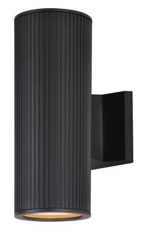 Canarm 062345506029 Rexton 2 Lt Contemporary Outdoor Wall Lantern Black Finish Up Down Light Fi