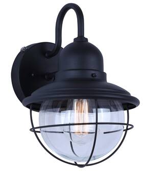 Canarm 062345518732 Alaric Black Outdoor Wall Lantern Photocell Included Canarm 062345518732 Alaric Black Outdoor Wall Lantern Photocell Included