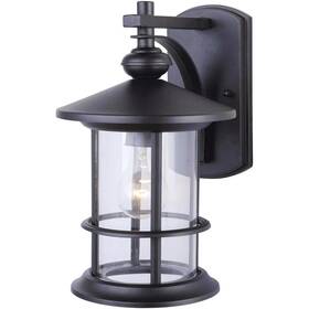 Iol124bk Canarm Lighting Madison 1 Light 13 Inch Black Outdoor Wall