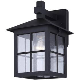 Iol696bk Canarm Lighting Dom 1 Light 11.5 Inch Sand Black Outdoor Wall Lantern