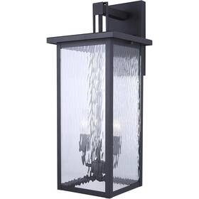 Iol705bk Canarm Lighting Shana 2 Light 22 Inch Black Outdoor Wall Lantern