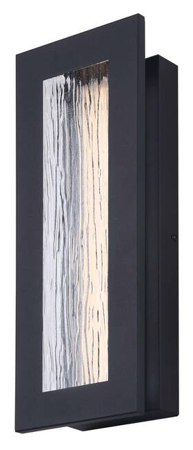 Lol603bk Canarm Kingsly Led Sconce Black Finish Wall Mount With Texture Glass 14w Integrate