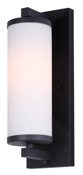 Canarm Ltd 062345492919 Seager Outdoor Light Black Sand Color 1-light Flat Opal Glass 60w