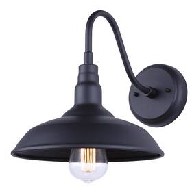 Canarm Ltd 062345515656 Hattie Outdoor Gooseneck Barn Light Rustic Black Finish Farmhouse Wa