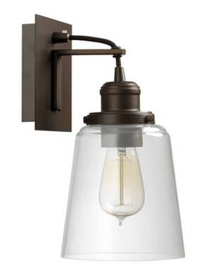 3711bb-135 Capital Lighting Burnished Bronze 12 Inch Tall Wall Sconce Clear Glass