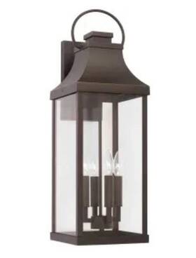 Capital Lighting 841740166027 Bradford 27 Inch Tall Outdoor Wall Sconce 946441oz Oiled Bronze