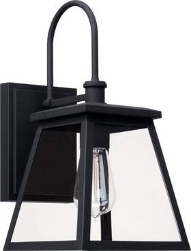 926811bk Capital Lighting Belmore Clear Glass Outdoor Wall Sconce 1-light 10