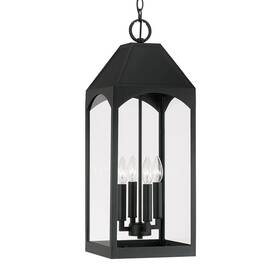 946342bk Capital Lighting 946342 Burton 4 Light 10 Inch W Outdoor Taper Candle - Black