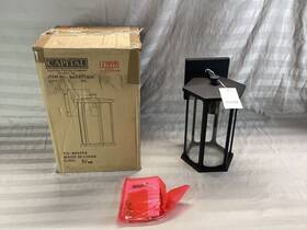 946611bk Capital Lighting Walton 1 Light Outdoor Wall Lantern Black Clear Glass