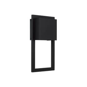 956011bk-gl Capital Lighting 956011-gl Nate 15 Inch Tall Outdoor Wall Sconce - Black