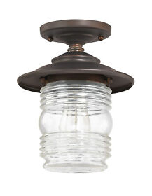 9677ob Capital Lighting 9677 Creekside 10inch Tall Outdoor Semi-flush Bronze