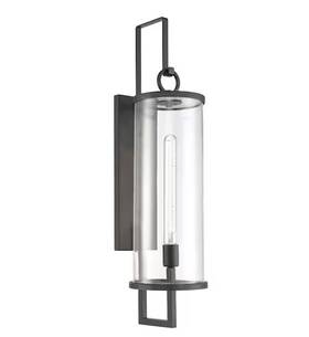 Capital Lighting Fixture Company 841740106238 Independence 15 Inch 2-light Black Outdoor Hardwired Wall Cylinder Sconce With No