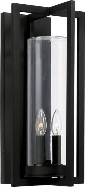 948221bk Capital Lighting Fixture Company 841740170451 Kent Modern 2-light 120 Watts 20 Inch H X 10 W Black